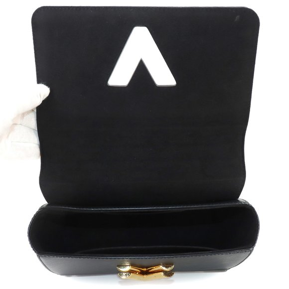 Louis Vuitton Epi Twist MM Chain Shoulder Bag Leather Noir Blanc M55683 - Picture 6 of 10